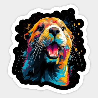 Otter Smiling Sticker